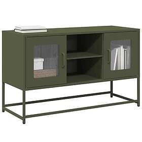 vidaXL TV Stand olive green 100.5x39x60.5 cm steel
