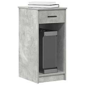 vidaXL Datorstativ with drawer concrete grey 35x45x77 cm