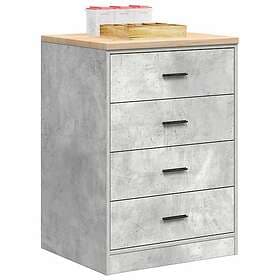 vidaXL Storage Cabinet concrete gray 60x51x85cm solid pinewood