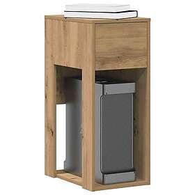 vidaXL Datorstativ with drawer oak 30x44x74 cm