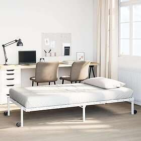 vidaXL Bed Frame foldable white 90x190 cm steel