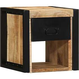 vidaXL Nightstand 40x35x40cm Solid Mango Rough Wood 819658
