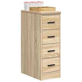 vidaXL Nightstand Sonoma Oak 30x51x85cm Solid Wood Pine 819658