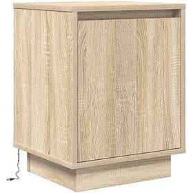 vidaXL Nightstand Sonoma Oak with LED Lights 38x34x50cm