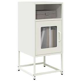 vidaXL Sängbord vit 36x39x78 cm kallvalsat stål