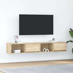 vidaXL TV-bänkar 2 st, Sonoma ek, 80x31x25,5 cm konstruerat trä