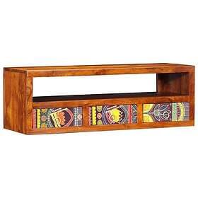 vidaXL TV Stand 90x30x30 cm solid acacia wood multicolor