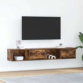 vidaXL TV-bänkar 2 st rökt ek 80x31x25,5 cm konstruerat trä