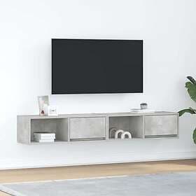 vidaXL TV Stand 80x31x25.5 cm concrete grey engineered wood