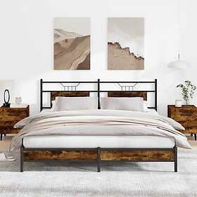 vidaXL Bed Frame smoked oak 183x213 cm engineered wood