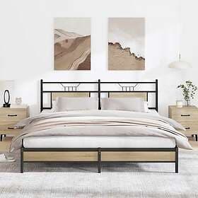 vidaXL Bed Frame 183x203 cm engineered wood Sonoma oak