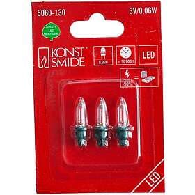 Konstsmide Pisellolampa Push-In LED 3V 0,06W Grön 3-Pack