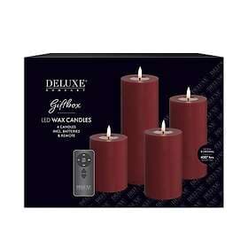 DeluxeHomeart LED Block Candle 4-pack (with Remote Control)
