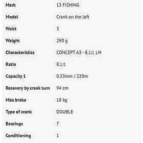 13 Fishing Concept A3 Baitcastingrulle