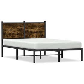 vidaXL Bed Frame 120x190 cm metal smoked oak