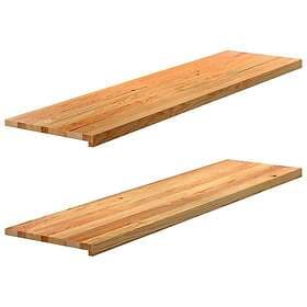 vidaXL Window Sills 2 pcs light brown 160x40x2 cm solid oak