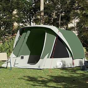 vidaXL Family Tent cabin 6 persons green waterproof