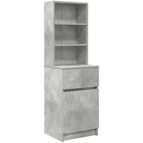 vidaXL Nightstand Concrete Grey 39x35x125cm Engineered Wood