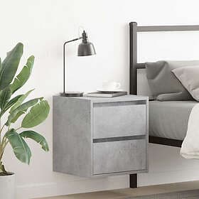 vidaXL Wall-mounted Bedside Cabinets 2 pcs Concrete Grey 38x34x40cm