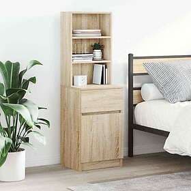vidaXL Nightstand Sonoma Oak 39x35x125cm Engineered Wood