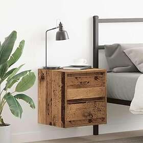 vidaXL Wall-mounted Nightstand Old Wood 38x34x40cm