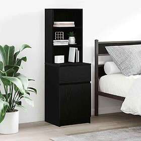 vidaXL Nightstand Black 39x35x125cm Constructed Wood