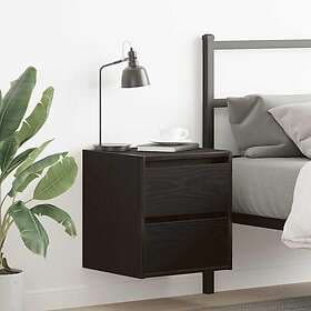 vidaXL Wall-mounted Nightstand Black Oak 38x34x40cm