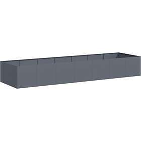 vidaXL Planter Pot Anthracite 280x80x40 cm Steel