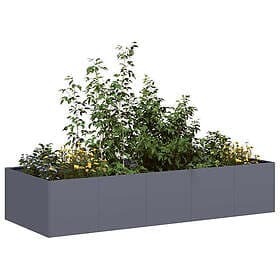 vidaXL Planter Pot Anthracite 200x80x40 cm Steel