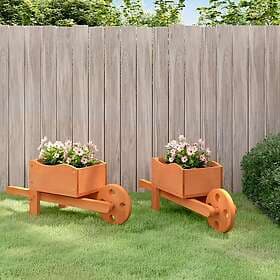 vidaXL Blomkrukor 2 st 47x15x19 cm massiv gran