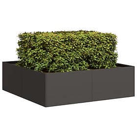 vidaXL Planter 100x100x30 cm Steel Black