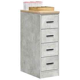 vidaXL Storage Cabinet concrete gray 30x51x85cm solid pinewood