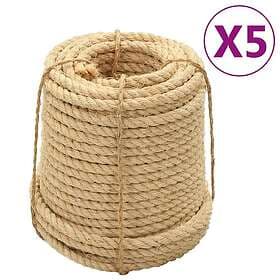 vidaXL Sisalrep 5 st 14 mm 100 m