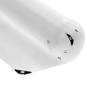 vidaXL Klar presenning med öljetter 5x6 m PVC