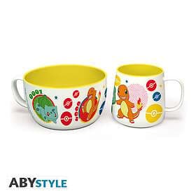 Abysse POKEMON Pikachu & Kanto Starters Breakfast Set Mug Bowl