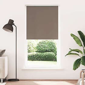 vidaXL Mörkläggningsgardin kaffe 115x210 cm tyg bredd 110,7 cm