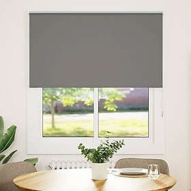 vidaXL Rullgardin mörkläggning grå 130x150 cm tyg bredd 126,6 cm