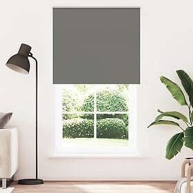 vidaXL Rullgardin mörkläggning grå 130x230 cm tyg bredd 126,6 cm