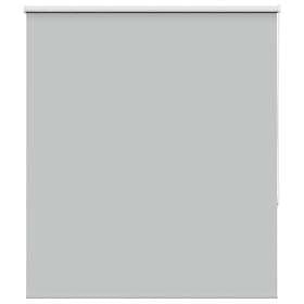 vidaXL Rullgardin mörkläggning ljusgrå 130x130 cm tyg bredd 126,6 cm