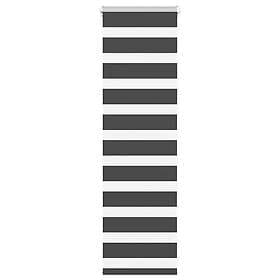 vidaXL Rullgardin zebra svart 55x100 cm tyg bredd 50,9 cm polyester