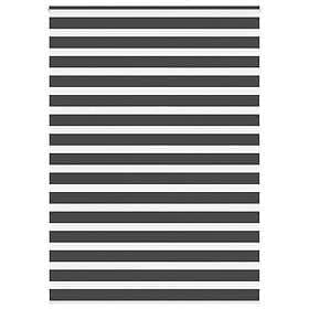 vidaXL Rullgardin zebra svart 160x200 cm tyg bredd 155,9 cm polyester