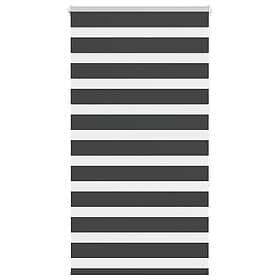 vidaXL Rullgardin zebra svart 80x150 cm tyg bredd 75,9 cm polyester