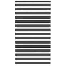 vidaXL Rullgardin zebra svart 135x230 cm tyg bredd 130,9 cm polyester