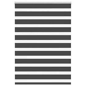 vidaXL Rullgardin zebra svart 105x150 cm tyg bredd 100,9cm polyester