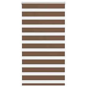 vidaXL Rullgardin zebra brun 80x150 cm tyg bredd 75,9 cm polyester