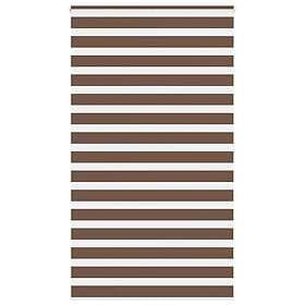 vidaXL Rullgardin zebra brun 125x200 cm tyg bredd 120,9 cm polyester