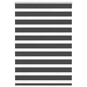 vidaXL Rullgardin zebra svart 110x150 cm tyg bredd 105,9cm polyester