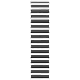 vidaXL Rullgardin zebra svart 60x200 cm tyg bredd 55,9 cm polyester
