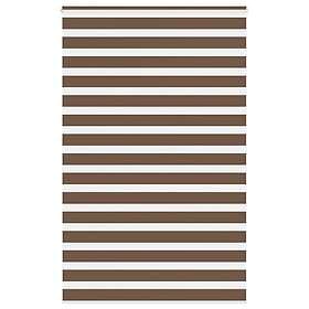 vidaXL Rullgardin zebra brun 140x200 cm tyg bredd 135,9 cm polyester