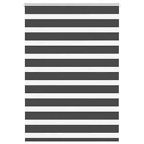 vidaXL Rullgardin zebra svart 115x100 cm tyg bredd 110,9cm polyester